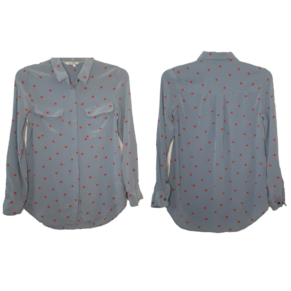 Boden long sleeve blouse blue size 2